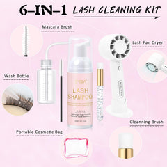 EMEDA lash shampoo 60ml bottle offers gentle cleansing for extensions and natural lashes.