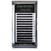 EMILYSTORES bottom lash extensions tray with 12 rows for easy selection.