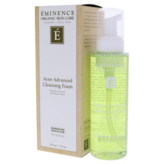 Eminence Acne Advanced Cleansing Foam with tea tree oil offers soothing properties for irritated skin.