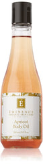 Eminence Apricot Body Oil bottle ready for application provides silky hydration.