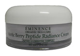 Eminence Arctic Berry Peptide Radiance Cream jar closeup highlighting hydrating texture for daily moisturization