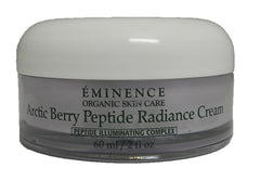 Eminence Arctic Berry Peptide Radiance Cream jar closeup highlighting hydrating texture for daily moisturization