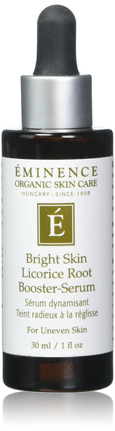 Eminence Bright Skin Booster Serum bottle shows a brightening formula for radiant skin