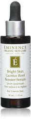 Eminence Bright Skin Booster Serum bottle shows a brightening formula for radiant skin