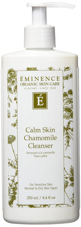 Eminence Calm Skin Chamomile Cleanser bottle closeup for soothing sensitive skin