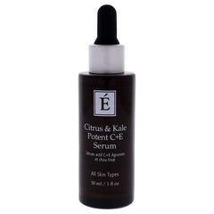 Eminence Citrus & Kale Potent C Plus E Serum dropper dispensing fast absorbing formula for all skin types