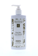 Eminence Firm Skin Acai Cleanser bottle showing creamy formula for gentle cleansing and hydration