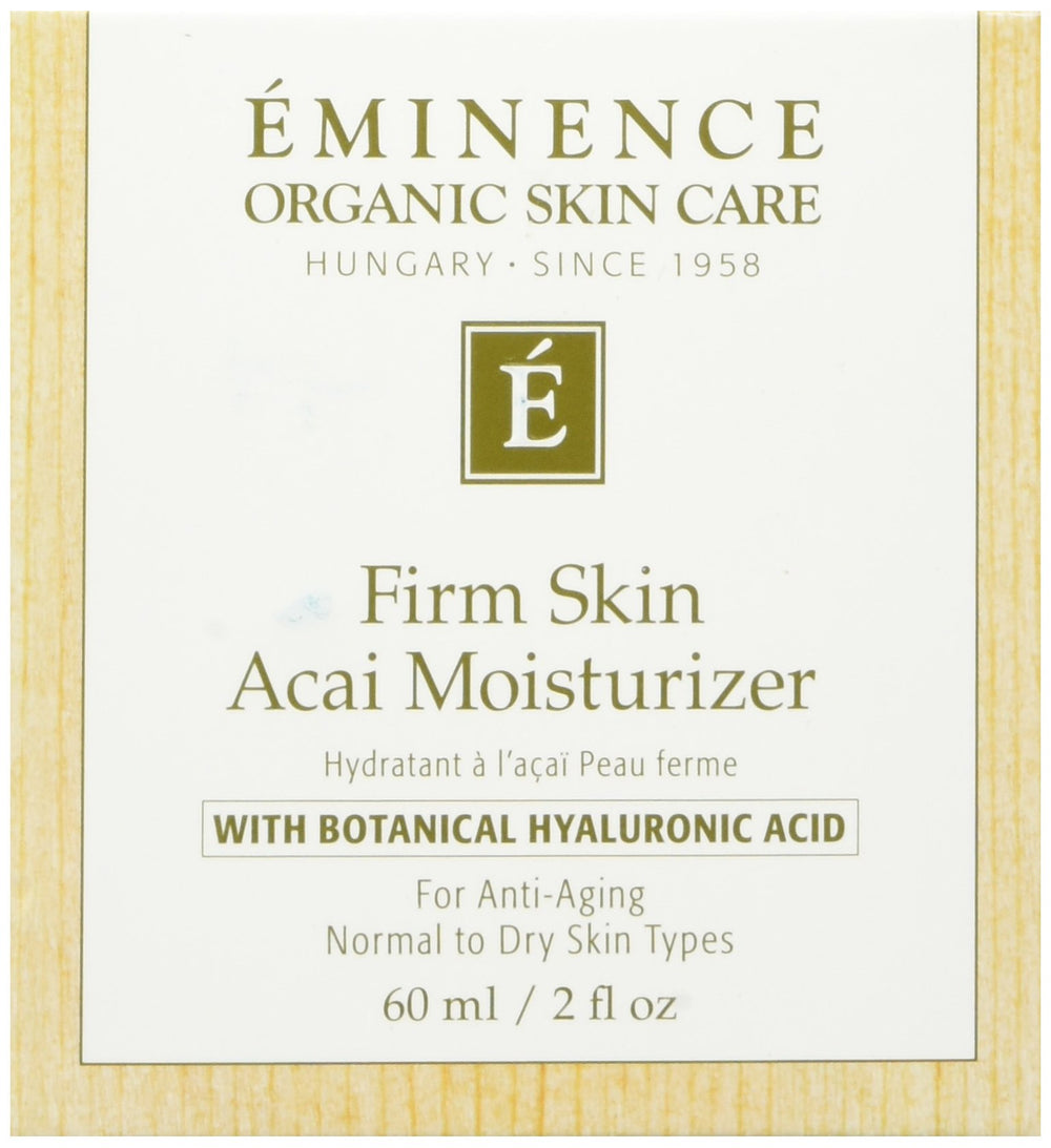 Eminence Firm Skin Acai Moisturizer jar closeup showing rich hydration for dry skin