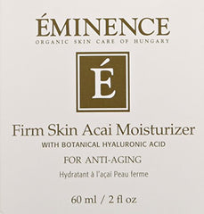 Texture swatch of Eminence Firm Skin Acai Moisturizer demonstrates creamy consistency for daily nourishment