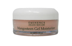 Eminence Mangosteen Gel Moisturizer bottle reveals a matte, hydrated complexion.