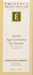 Eminence neroli-age-corrective-eye-serum-packaging highlights premium, travel-friendly container for skincare routines.