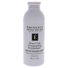 Eminence Stone Crop Oxygenating Fizzofoliant foam demonstrates powder-to-foam transformation for a refreshing cleanse
