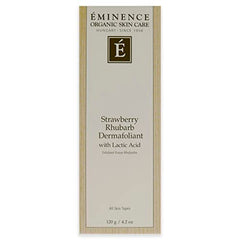 Eminence Strawberry Rhubarb Dermafoliant texture close-up reveals exfoliating grains for gentle exfoliation.
