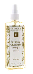 Eminence Soothing Chamomile Tonique cotton pad application for soothing hydration