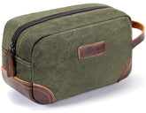 Emissary Dopp Kit dark green front view shows sleek travel-ready design for organized packing.