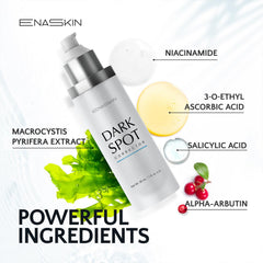 EnaSkin ingredients-list detail highlights Niacinamide and Tranexamic Acid for balance
