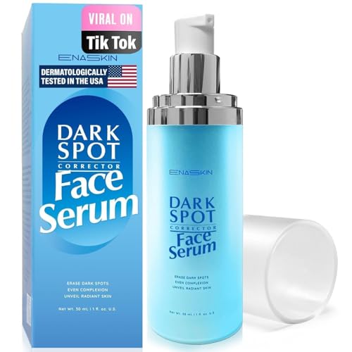 EnaSkin Dark Spot Remover packaging on shelf signals easy at-home uneven skin tone care.