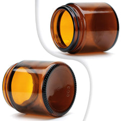Encheng amber glass jar lid threaded cap demonstrates reliable screw-on closure and liner seal.