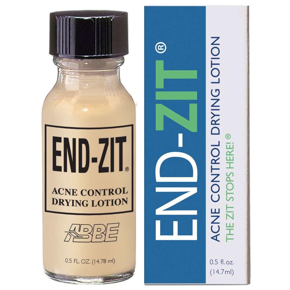 End-zit fast-acting spot treatment bottle for rapid blemish relief.