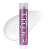 Enjoy Luxury Conditioner bottle pour showing frizz control and hydration benefits