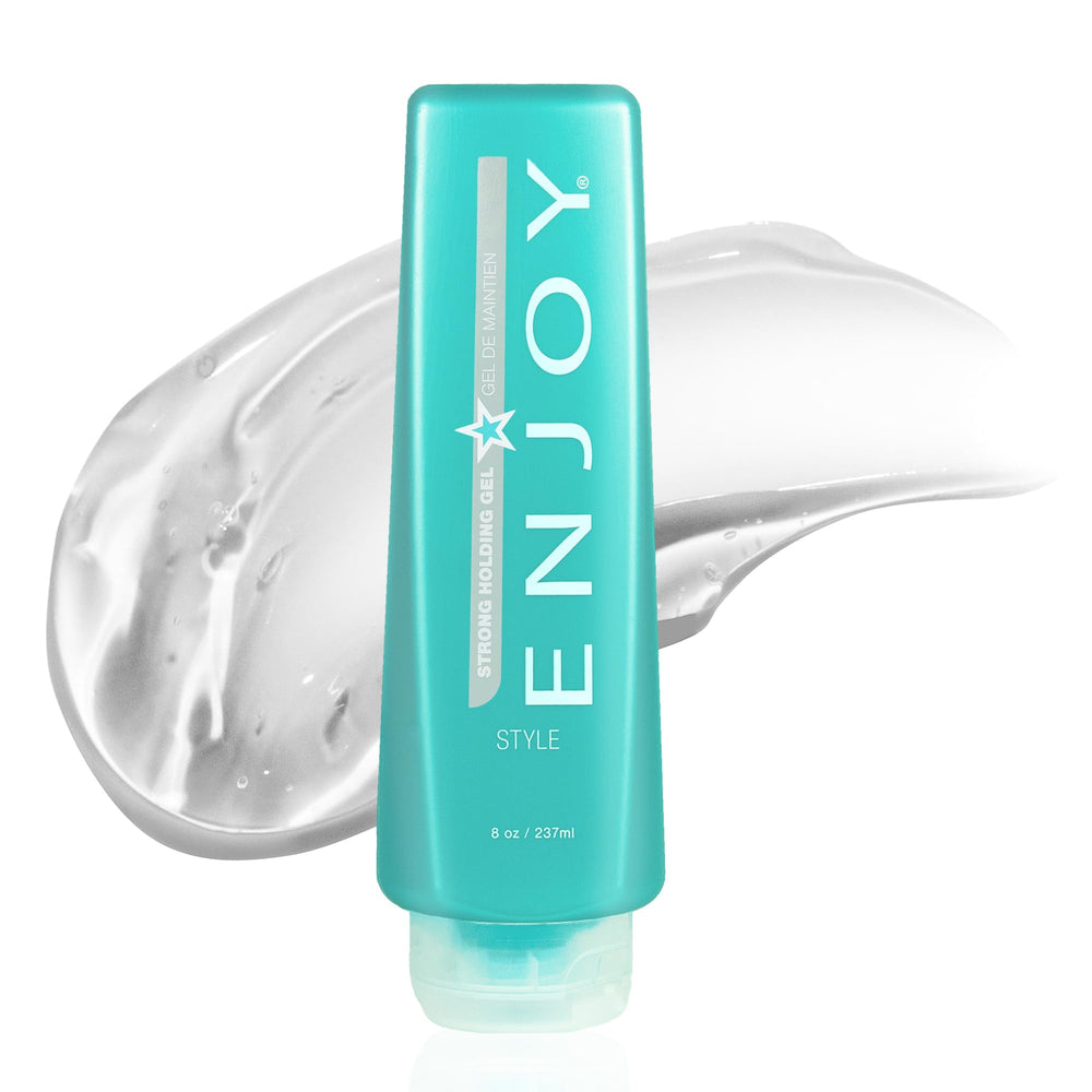 Enjoy Strong Holding Gel packaging showcases versatile hold for all-day style.