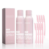 Enttgo hair identifier spray on face improves visibility for precise shaving.