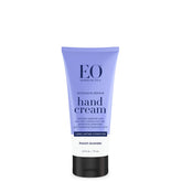 EO Hand Cream Lavender jar closeup shows fragrance-free formula for sensitive skin