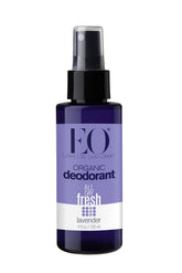 EO Organic Deodorant Spray Lavender bottle showing cooling, fresh scent for all-day confidence