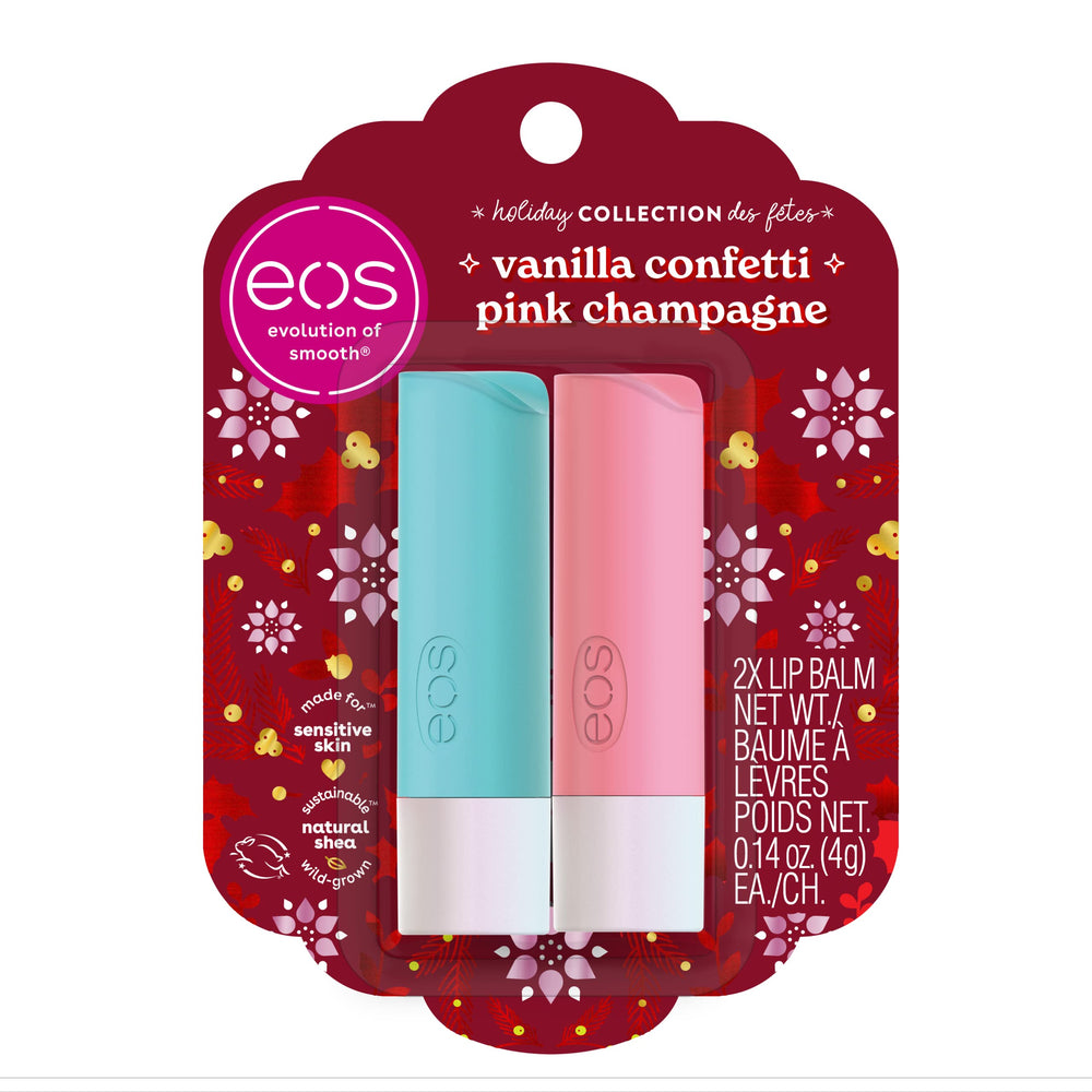 EOS Raspberry Cloud lip balm swatch for soft berry lips