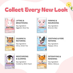 Epielle Character Face Mask Pig nourishes and firms for healthy-looking glow.
