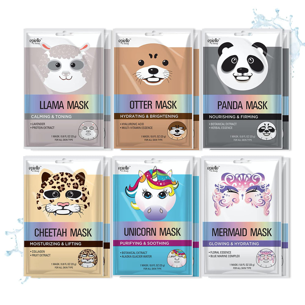 Epielle puppy character mask offers playful hydration for a refreshing skincare ritual.