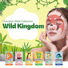 Epielle Character Face Mask Wild Kingdom bunny—gentle formula for soothing, sensitive-skin pampering.