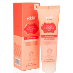 Epielle Gommage Peeling Gel texture close-up shows gentle exfoliation for smoother skin.