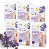 Epielle relaxing foot mask packaging shown for at-home spa treatment.