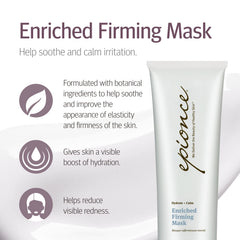 Epionce Enriched Firming Mask swirl demonstrates rich texture for elasticity support.