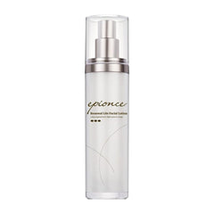 Epionce Renewal Lite facial lotion bottle on counter, lightweight hydration for oily skin.