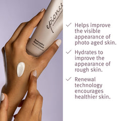 Epionce Restorative Hand Cream swatch on skin with a smooth non-greasy finish.