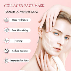 Eqimznv collagen mask demonstrates pore-minimizing and firming effects.