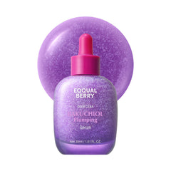 EQQUALBERRY Bakuchiol serum bottle shows sleek packaging for daily hydration glow.