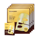 EQQUALBERRY Collagen Glow Up Mask packaging highlights brightening formula