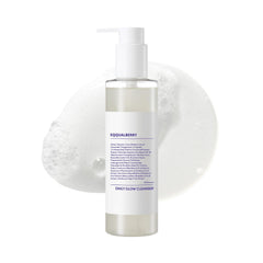 EQQUALBERRY Daily Glow Cleanser bottle shows hydrating gel for radiant skin