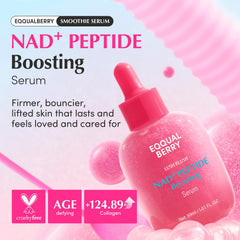 EQQUALBERRY NAD+ Peptide Serum packaging front shows a gift-ready skincare option.