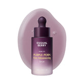 EQQUALBERRY Purple PDRN Serum bottle showcases vegan pore-refining formula.