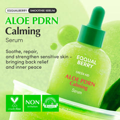 EQQUALBERRY serum texture close-up showing lightweight, fast-absorbing consistency.