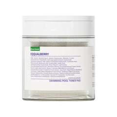 EQQUALBERRY Swimming Pool Toner Pads embossed side close-up for daily exfoliation and impurity removal