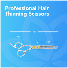 Equinox International thinning blades close-up highlighting even hair removal and texture