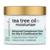 Era Organics Tea Tree Cream bottle top view for balancing oily skin before makeup