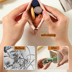 EREBLOOM Leather Pouch non-slip lining keeps contents in place during travel