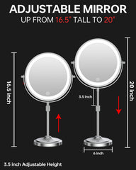 Erlingeryi double-sided magnification mirror offers 1x and 10x detail for precision.