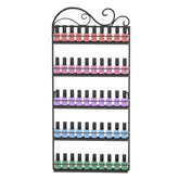 ERYTLLY wall-mounted nail polish rack full display for quick, organized access.